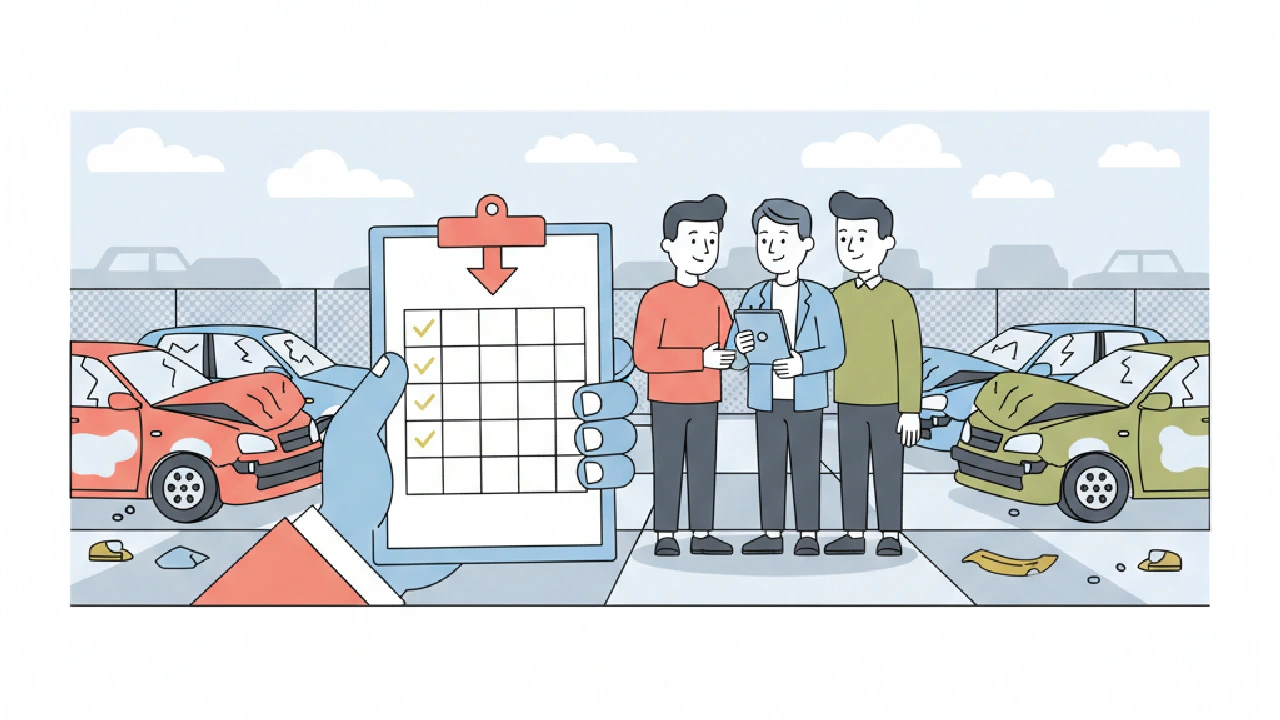 Flat vector illustration about Salvage Repair Cost Surprises: Auction Flipper Rules for salvage auction flippers