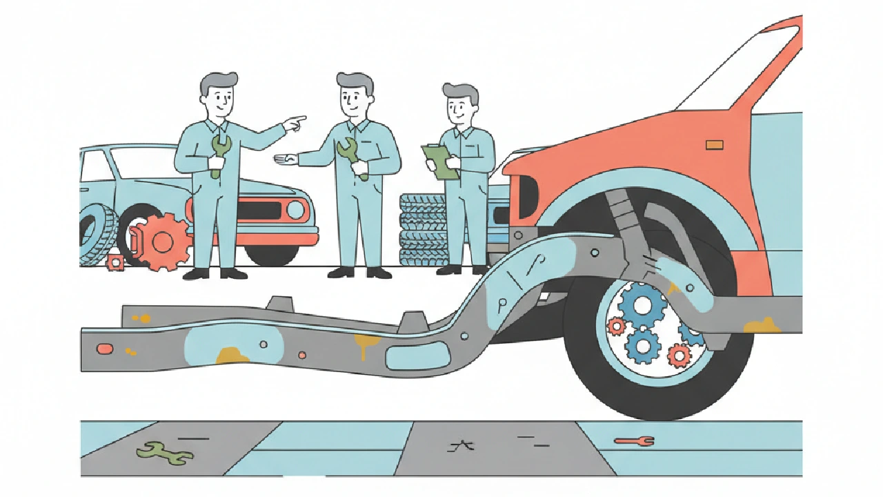 Flat vector illustration about Frame Damage Copart Photos: Auction-Day Briefing for salvage auction flippers