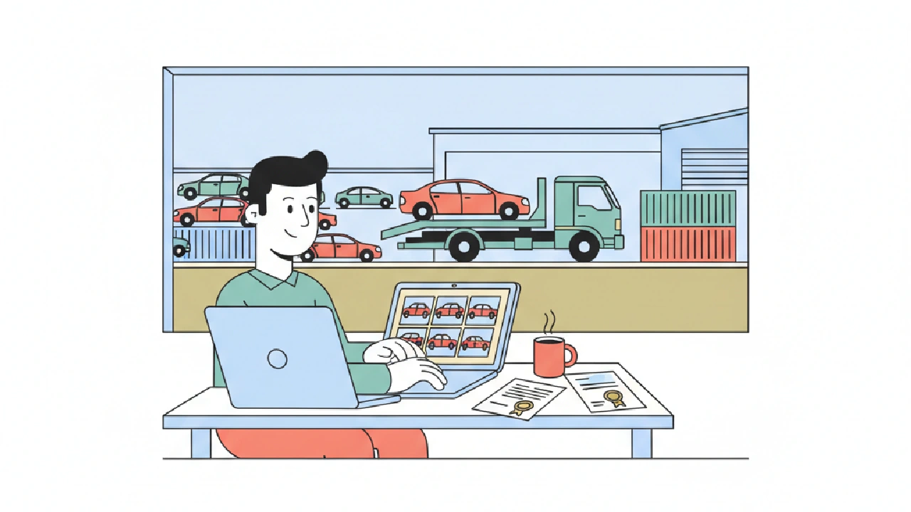 Flat vector illustration about How to Become a Copart Broker: State-by-State Guide for salvage auction flippers